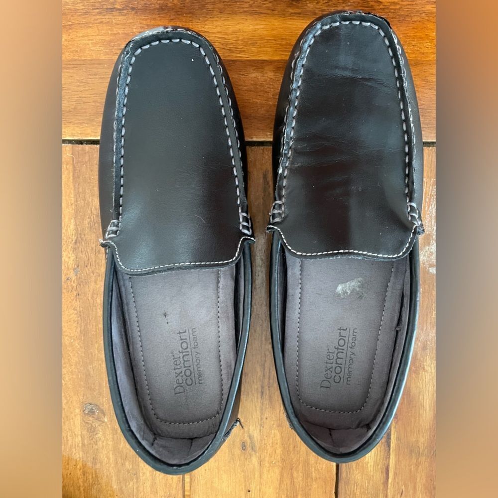 Dexter Comfort Memory Foam Boys Slip On Dress Shoes Black Size 8